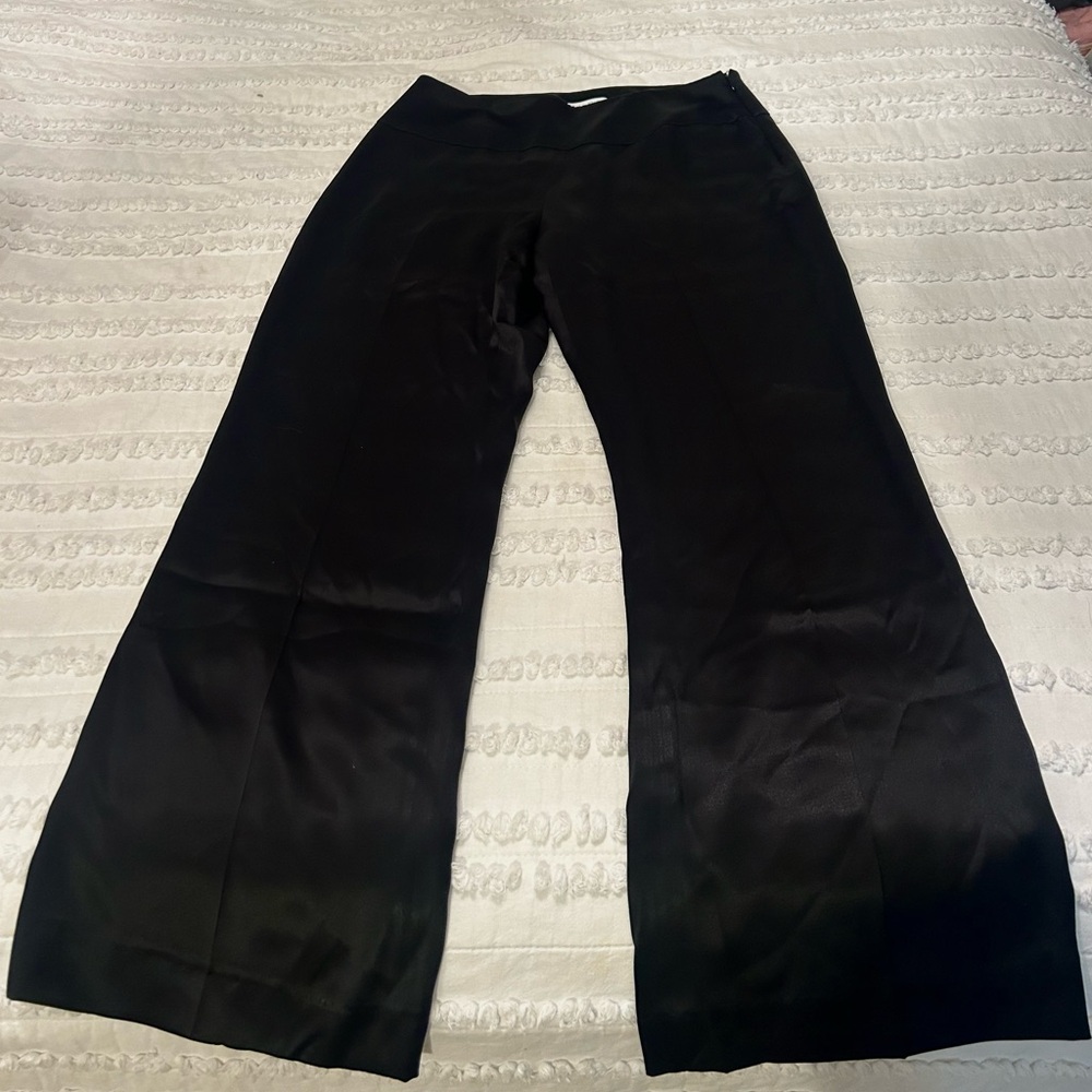 Calvin Klein Women’s Black Crop Satin Pants